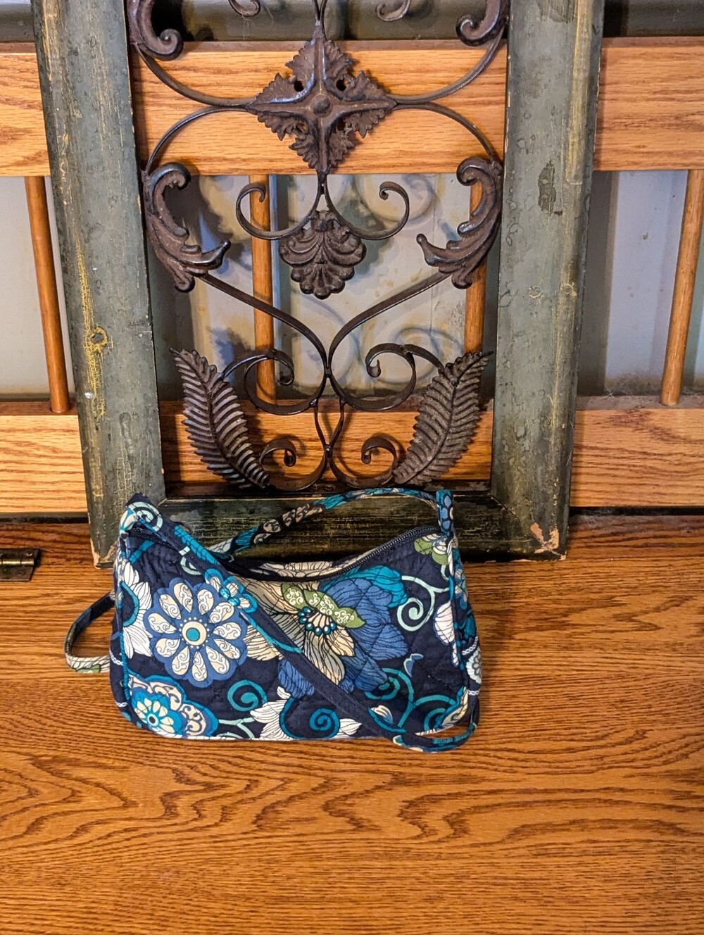 Vera Bradley Retired Mod Floral Blue Small Crossbody Bag